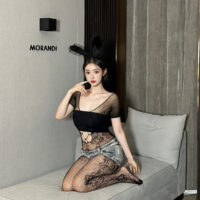 00695-366256333 Péché Bourgeois | 選べる2色 網タイツオープンボディストッキング|【即日発送・サイズ交換NG・メール便対象】輸入下着・ランジェリー<PB0023>