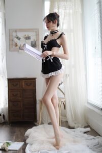 1 Série Fantasmagorique | 3点セット ロマンティックメイド・フリルランジェリーセット(チョーカー・トップス・Tバック) | 即日発送・サイズ交換NG・メール便対象】輸入下着・ランジェリー<SF0002>