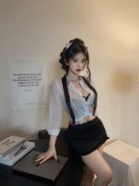 Série Fantasmagorique | 3点セット オフィス・ 秘書コスプレセット(シャツ・ネクタイ・スカート) | 即日発送・サイズ交換NG・メール便対象】輸入下着・ランジェリー<SF0009>