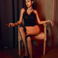 Luxe Solitaire | 高級ランジェリー・ナイトローズ・レースナイトガウン＆ボディスーツ・ブラック（ワイヤーなし） | 即日発送・サイズ交換NG・メール便対象】輸入下着・ランジェリー<LS0003>