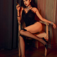 Luxe Solitaire | 高級ランジェリー・ナイトローズ・レースナイトガウン＆ボディスーツ・ブラック（ワイヤーなし） | 即日発送・サイズ交換NG・メール便対象】輸入下着・ランジェリー<LS0003>