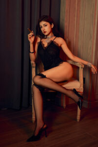 Luxe Solitaire | 高級ランジェリー・ナイトローズ・レースナイトガウン＆ボディスーツ・ブラック（ワイヤーなし） | 即日発送・サイズ交換NG・メール便対象】輸入下着・ランジェリー<LS0003>