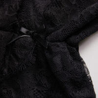 Luxe Solitaire | 高級ランジェリー・ナイトローズ・レースナイトガウン＆ボディスーツ・ブラック（ワイヤーなし） | 即日発送・サイズ交換NG・メール便対象】輸入下着・ランジェリー<LS0003>