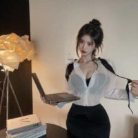 Série Fantasmagorique | 3点セット オフィス・ 秘書コスプレセット(シャツ・ネクタイ・スカート) | 即日発送・サイズ交換NG・メール便対象】輸入下着・ランジェリー<SF0009>