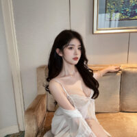 2 Ange Déchu | 選べる4色 3点セット大人のベビードール/スリップ・ナイトガウン・Tバック(ワイヤーなし・シースルー) | 即日発送・サイズ交換NG・メール便対象】輸入下着・ランジェリー<AD0003>