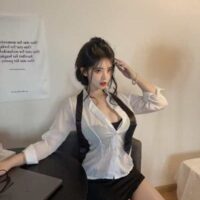 Série Fantasmagorique | 3点セット オフィス・ 秘書コスプレセット(シャツ・ネクタイ・スカート) | 即日発送・サイズ交換NG・メール便対象】輸入下着・ランジェリー<SF0009>