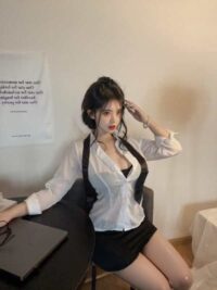 Série Fantasmagorique | 3点セット オフィス・ 秘書コスプレセット(シャツ・ネクタイ・スカート) | 即日発送・サイズ交換NG・メール便対象】輸入下着・ランジェリー<SF0009>