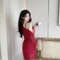 32 Ange Déchu | 選べる4色 3点セット大人のベビードール/スリップ・ナイトガウン・Tバック(ワイヤーなし・シースルー) | 即日発送・サイズ交換NG・メール便対象】輸入下着・ランジェリー<AD0003>