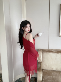 32 Ange Déchu | 選べる4色 3点セット大人のベビードール/スリップ・ナイトガウン・Tバック(ワイヤーなし・シースルー) | 即日発送・サイズ交換NG・メール便対象】輸入下着・ランジェリー<AD0003>