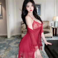 35 Ange Déchu | 選べる4色 3点セット大人のベビードール/スリップ・ナイトガウン・Tバック(ワイヤーなし・シースルー) | 即日発送・サイズ交換NG・メール便対象】輸入下着・ランジェリー<AD0003>