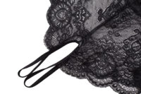 Luxe Solitaire | 高級ランジェリー・柔霧の誘惑 レースクロスストラップ・ボディスーツ・オ一プンショ-ツ・ブラック| 即日発送・サイズ交換NG・メール便対象】輸入下着・ランジェリー<LS0009>