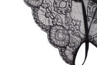 Luxe Solitaire | 高級ランジェリー・柔霧の誘惑 レースクロスストラップ・ボディスーツ・オ一プンショ-ツ・ブラック| 即日発送・サイズ交換NG・メール便対象】輸入下着・ランジェリー<LS0009>