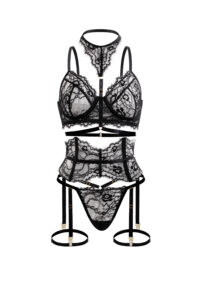 主图 Luxe Solitaire | 高級ランジェリー・5点セット ナイトボンデージ・セパレートランジェリーセット・ブラック | 即日発送・サイズ交換NG・メール便対象】輸入下着・ランジェリー<LS0006>