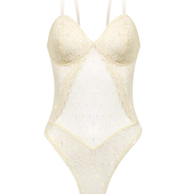 Luxe Solitaire | 高級ランジェリー・柔光サンド シアーレース キャミソールボディスーツ | 【即日発送・サイズ交換NG・送料無料】下着・ランジェリー<LS0008>