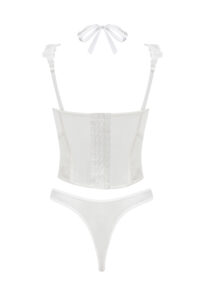 副图 Luxe Solitaire | 高級ランジェリー・ホワイトテンプテーション・レースビスチエ/コル4点セット(ワイヤーあり・首ベルト・ガ-タ-・T バック) | 即日発送・サイズ交換NG・メール便対象】輸入下着・ランジェリー<LS0001>