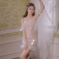 微信图片_20260122142942_251_403 Ange Déchu | 3点セット 少女マーメイドベビードール/スリップ (スカート+Tバック+リストバンド) | 即日発送・サイズ交換NG・メール便対象】輸入下着・ランジェリー<AD0002>