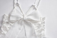 Luxe Solitaire | 高級ランジェリー・2点セット　フレンチブライダル・テディ ボディスーツ (ヴェール付き)・ホワイト | 【即日発送・サイズ交換NG・送料無料】下着・ランジェリー<LS0005>